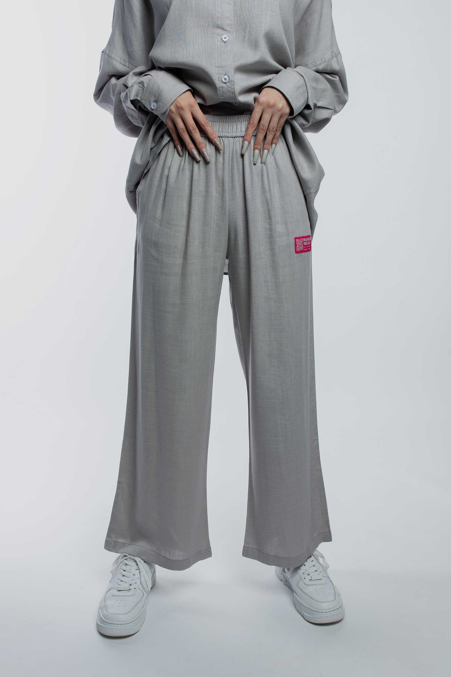 Linen Pants - Concrete Grey