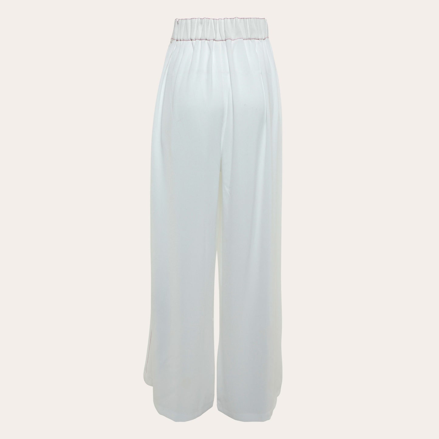 Classic High-waist Crêpe Pants - Snow White